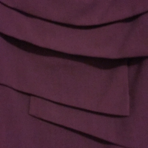 Wine Ruffle Dress - Picture 4 of 5